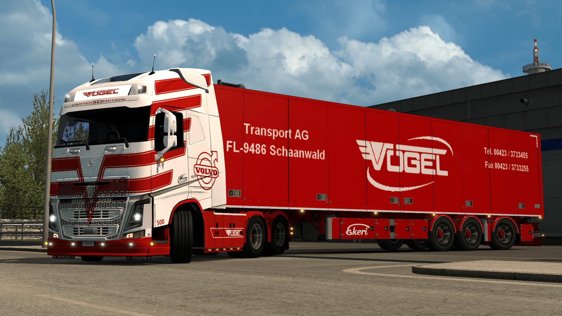 ETS2 - Vogel Volvo White Skin (1.35.X)