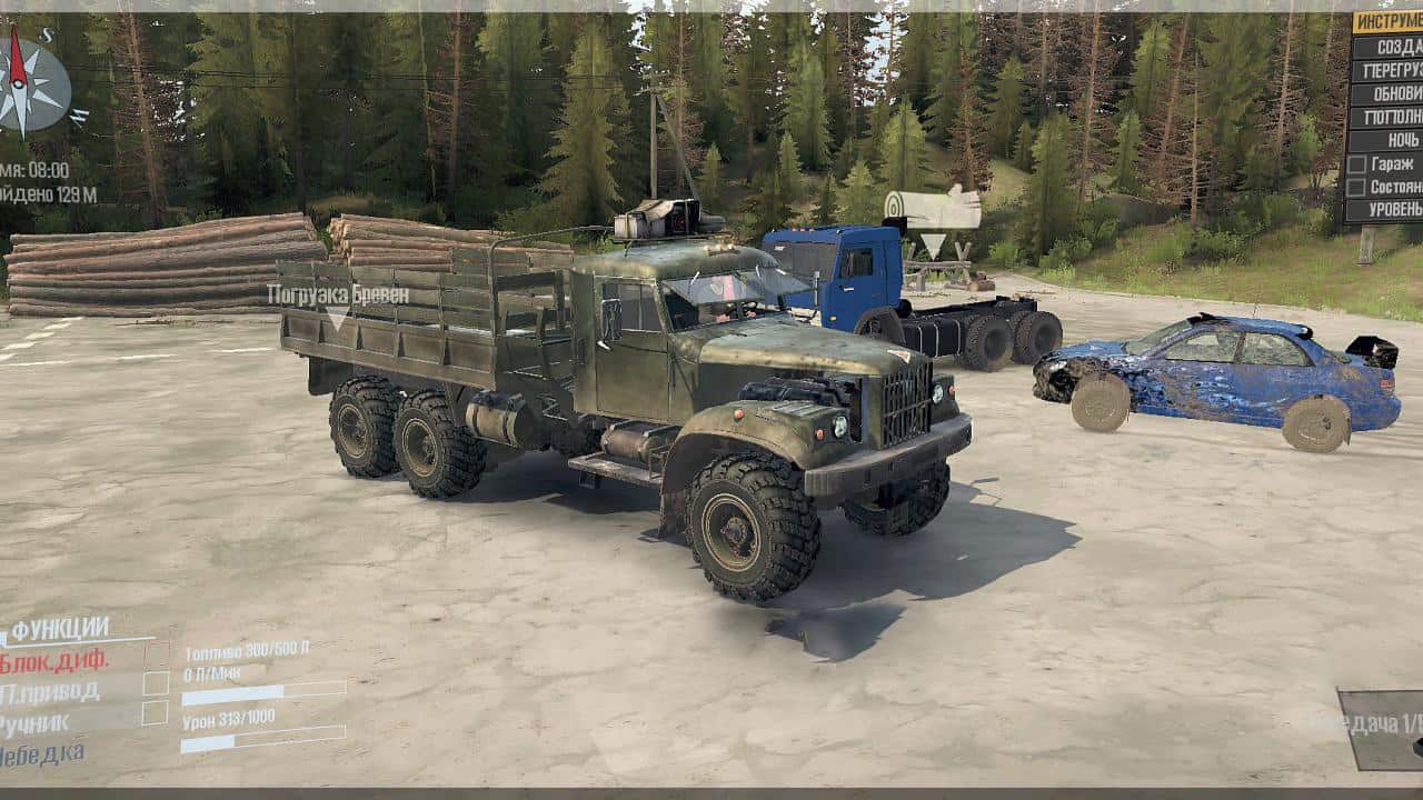 Spintires:Mudrunner - Kraz with Windows Truck V1.0
