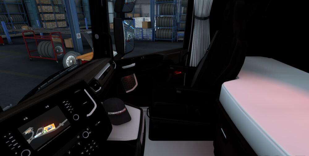 ETS2 - Scania S Black White interior (1.40.x)
