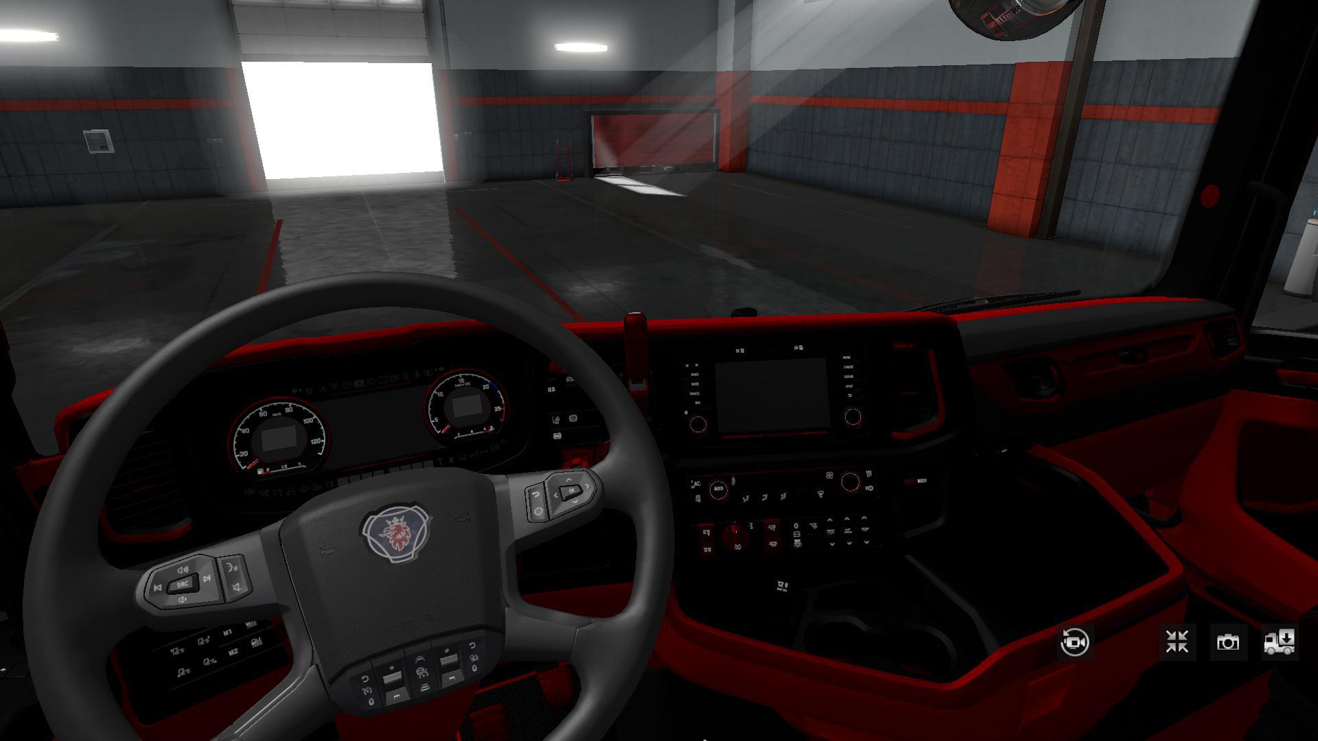ETS2 - Scania Next Gen Red Black Interior V8 V1.0 (1.35.X)