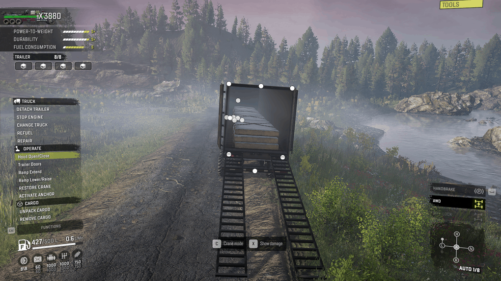 SnowRunner - iX 8-Slot Semi-Trailer in High/Low Saddle V1.0
