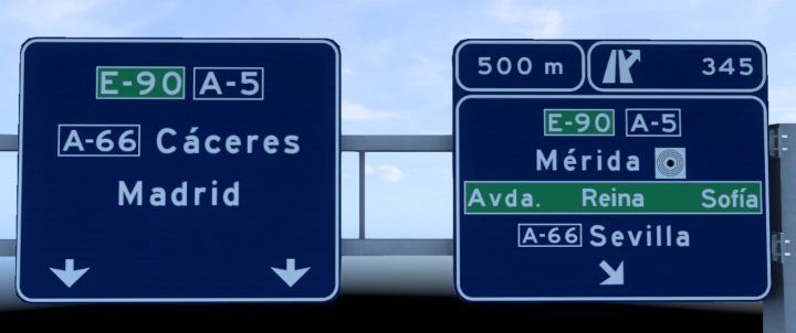 ETS2 - Iberia Signs Rework V0.5 (1.40.x)