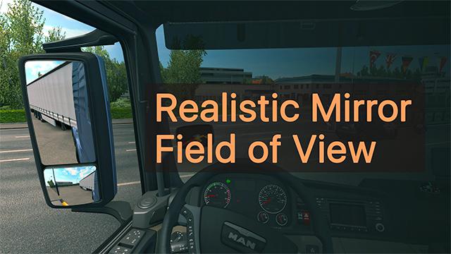 ETS2 - Realistic Mirror Fov V1.0 (1.35.X)