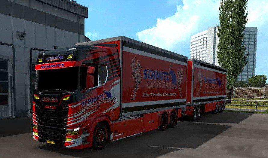 ETS2 - BDF Tandem Schmitz Cargobull Red V1.0 (1.38.x)