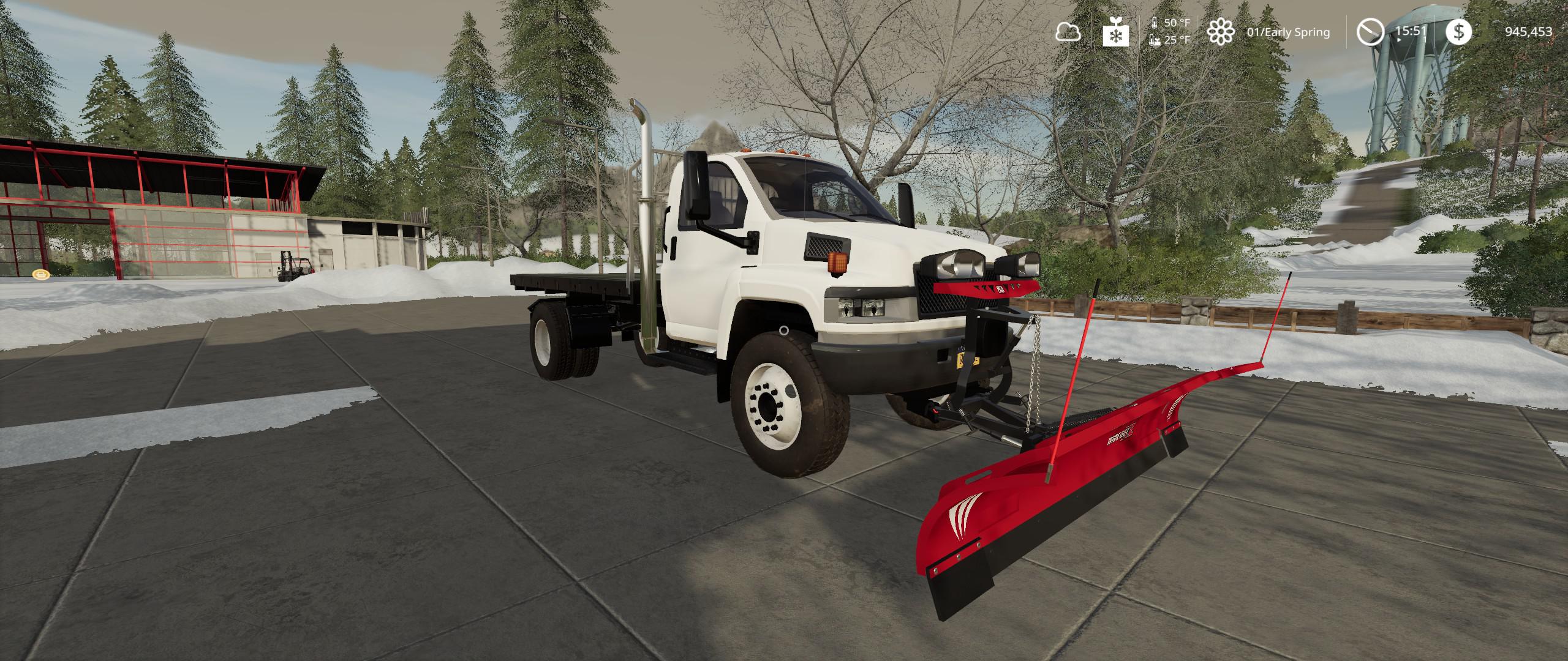FS19 - GMC Topkick Flatbed Plow Truck v2.0