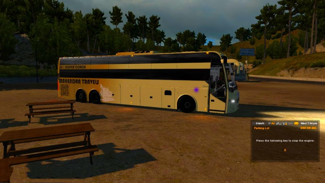 ETS2 - Indian Sleeper Coach Bus Volvo VII V2.0 (1.36.x)