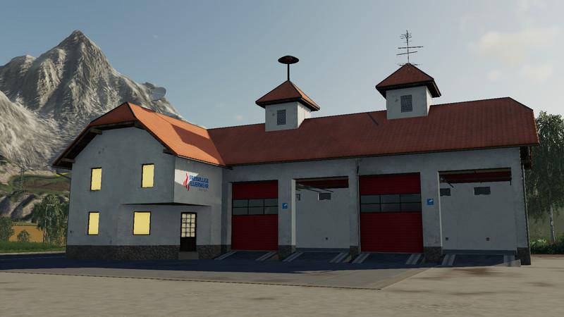 FS19 - Fire Station Placeable with Siren V1.0