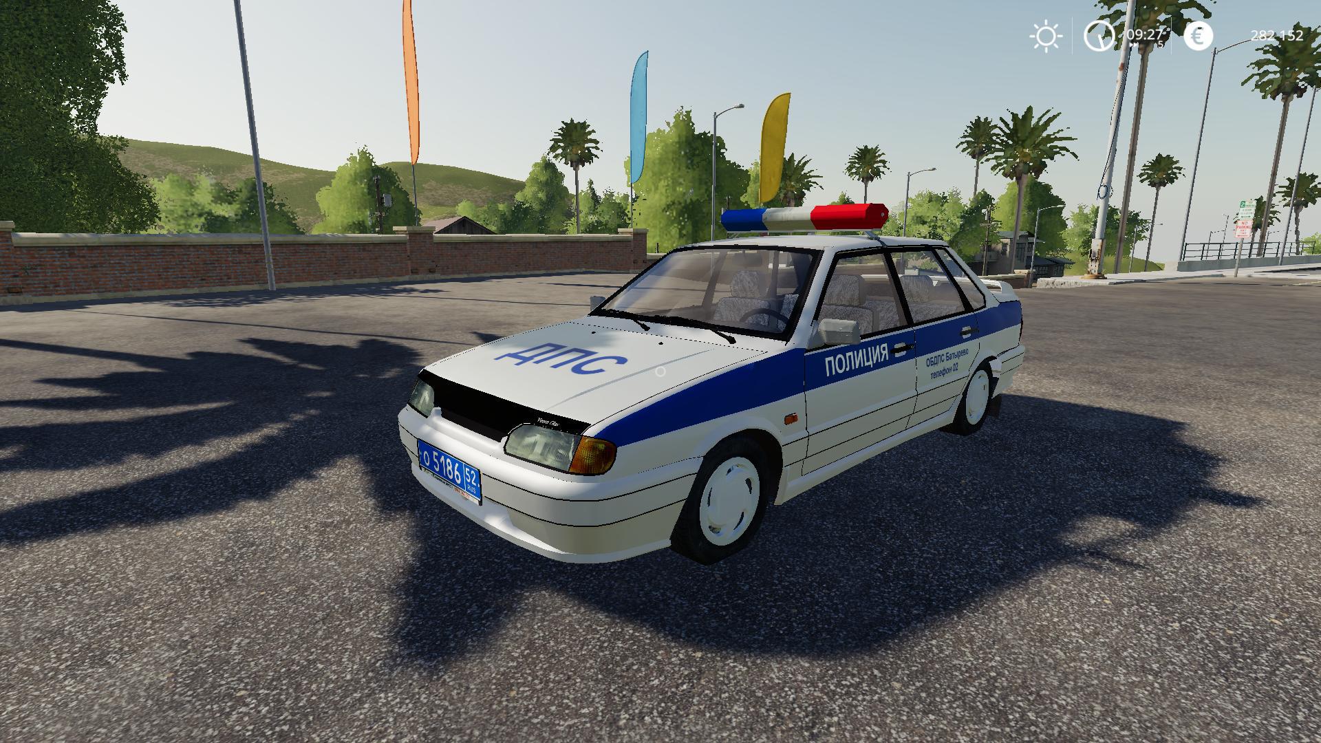 FS19 - Vaz 2115 Police Car V1 | Farming Simulator 19 | Mods.club