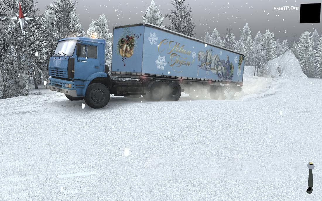 Spintires - Christmas Texture for The Default Semi-Trailer V1.0