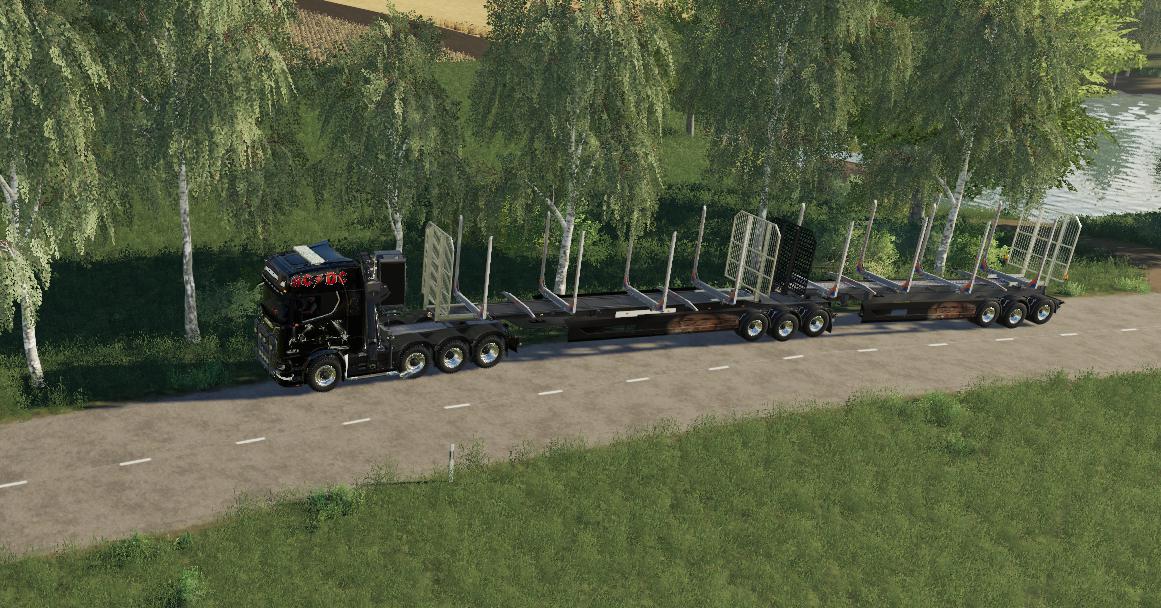 Fs19 Wood Trailer Roadtrain V11 Farming Simulator 19 Modsclub 9651