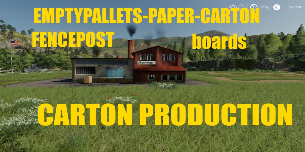 FS19 - Placeable Carton Production V1.0.8