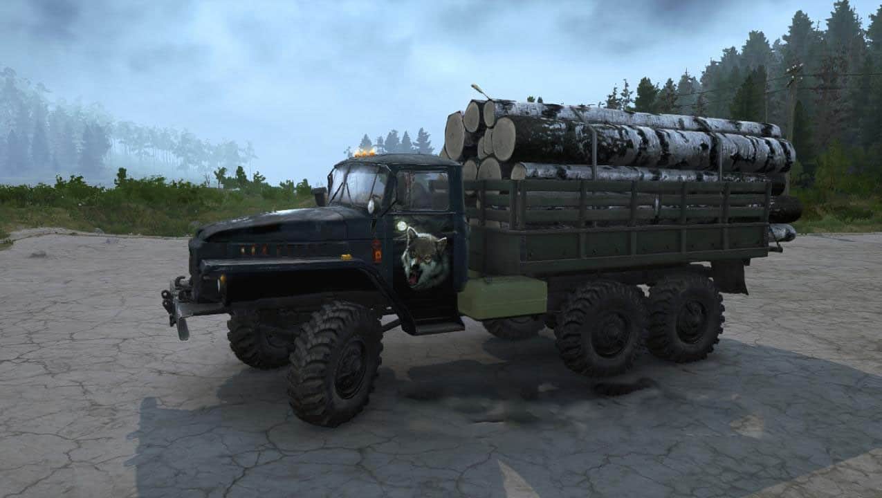 Spintires:Mudrunner - Texture Ural-375 Night Hunter V30.06.20