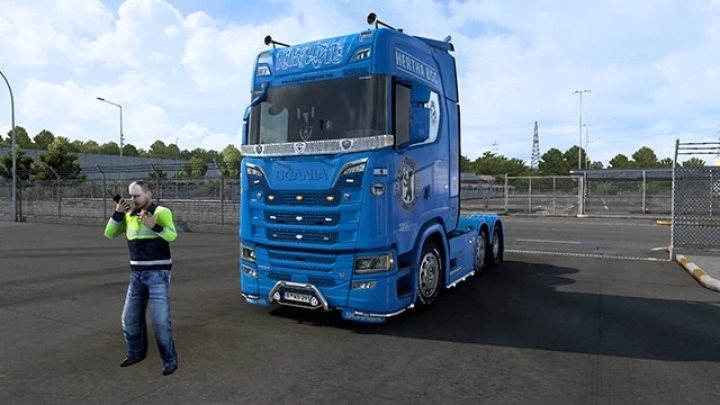 ETS2 - Scania S Hertha BSC Paintjob V1.0 (1.41.x)