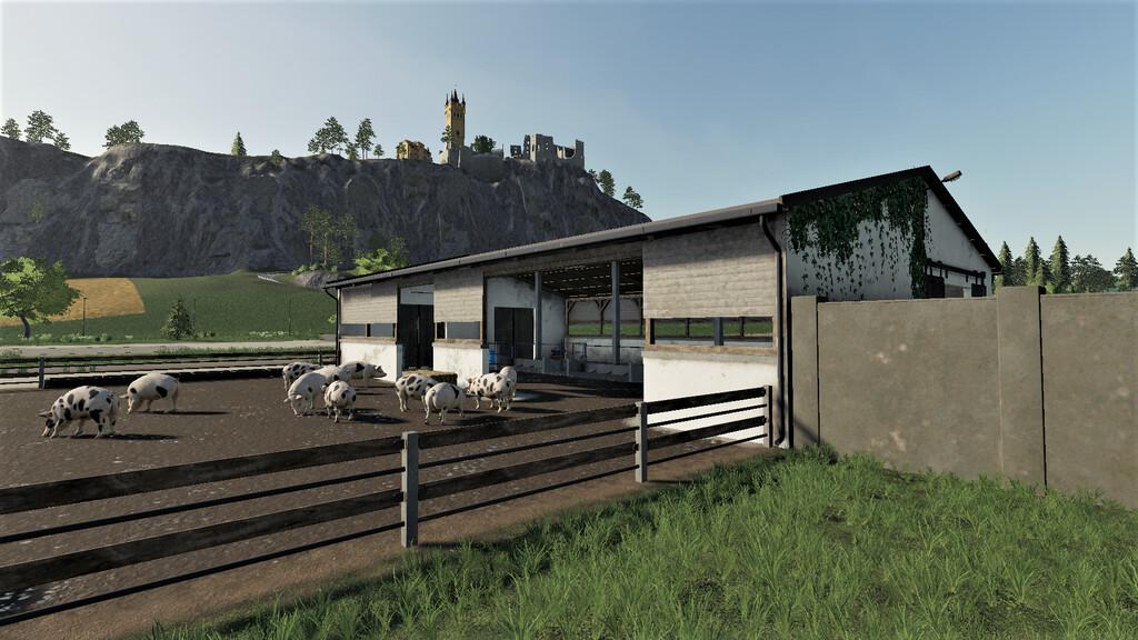FS19 - Medium Pig Shed V1.0