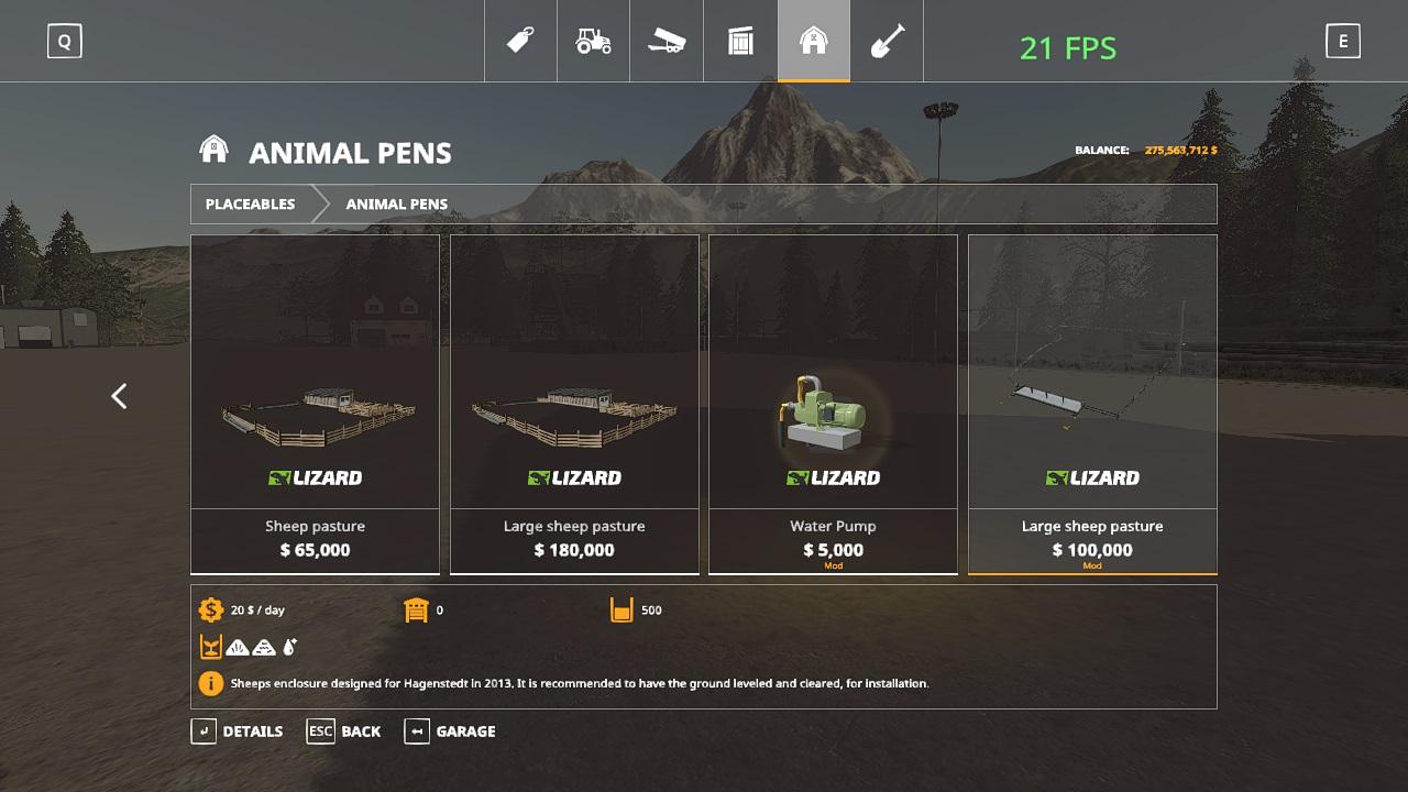 FS19 - Sheep Large Enclosure V1.0