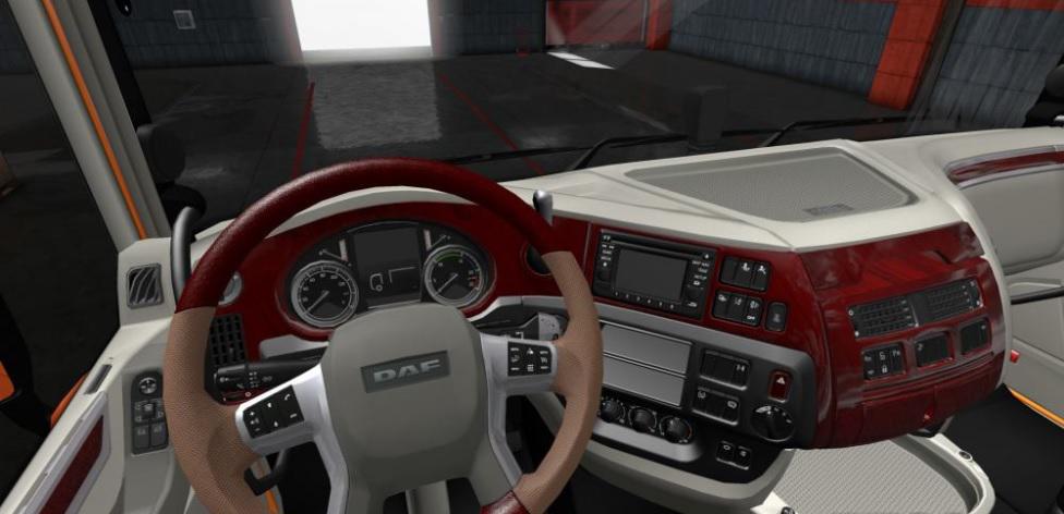 ETS2 - Daf E6 Red - White Interior (1.36.x)