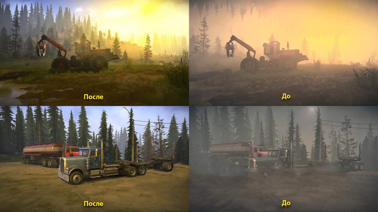 Spintires:Mudrunner - Realistic Graphics Adega Mod Pack V2.7