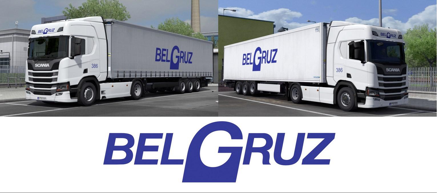 ETS2 - BelGruz for Scania R NG 2016 and its Krone Trailer V1.0 (1.36.x)