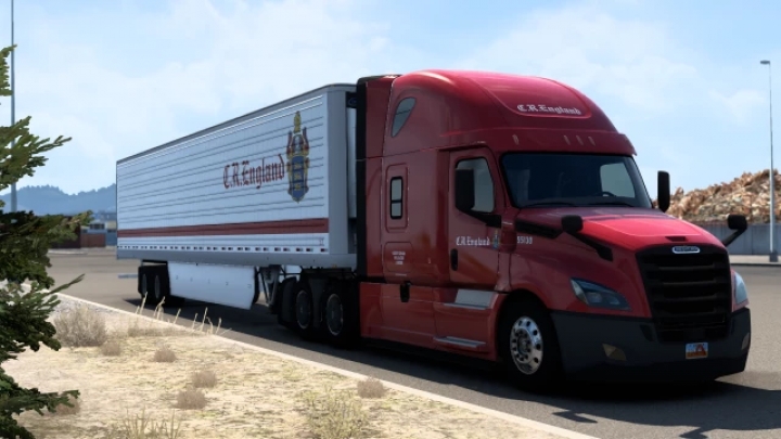 ATS - C.R. England Cascadia and 53ft Trailer Skin V1.0 (1.40.x)