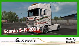 ETS2 - Scania S-R 2016 G.Snel Skin V1.0 (1.36.x)