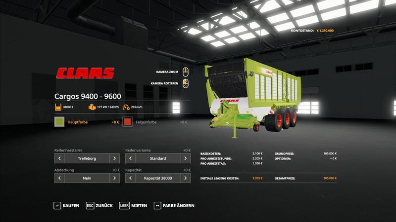FS19 - Claas Cargos 9600 Trailer V1.0