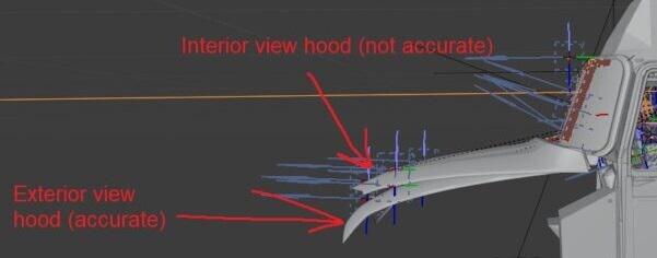 ATS - Mack Anthem Interior View Hood Fix V1.0 (1.39.x)