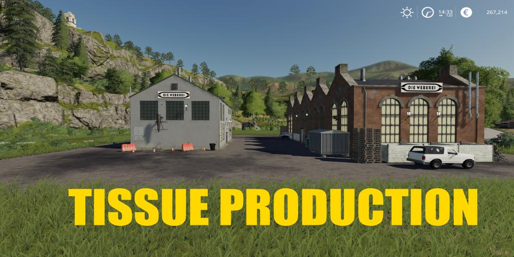 FS19 - Placeable Tissue Production V1.0.5