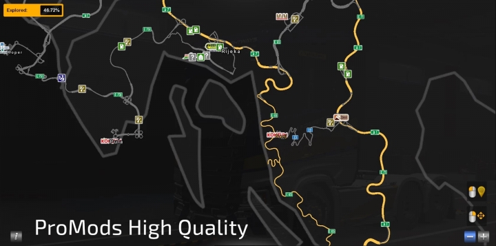 ETS2 - ProMods High Quality Background Maps V1.2 (1.40.x)