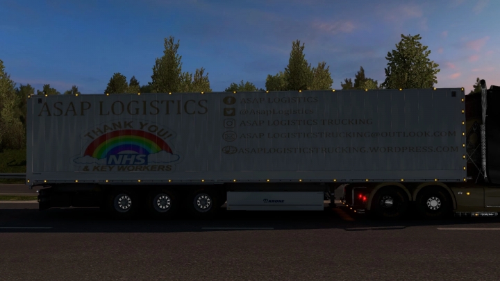 ETS2 - ASAP Logistics Krone Trailer Skin Pack V1.0 (1.40.x)