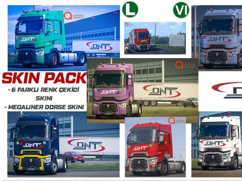 ETS2 - DNT International Transport Range T High Cabin Skin Pack (1.39.x)