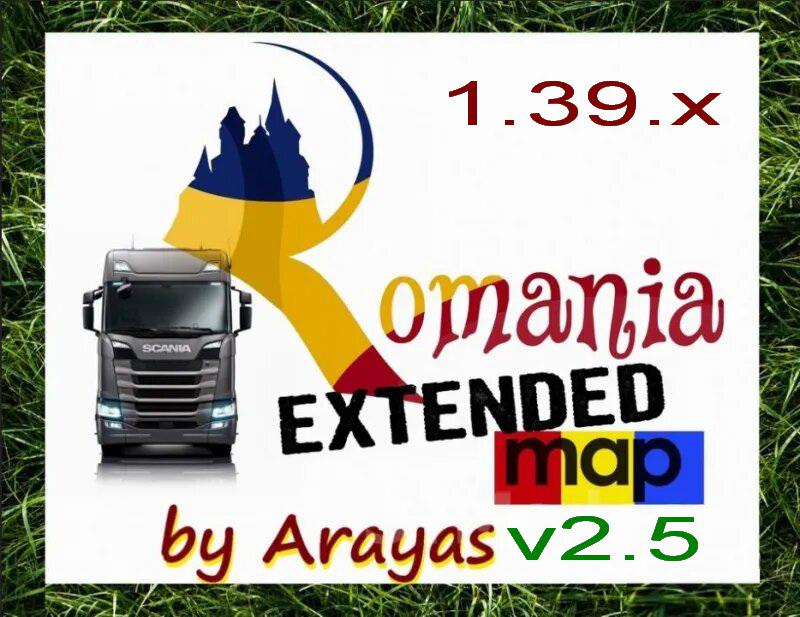 ETS2 - Romania Extended Map V2.5 (1.39.x)