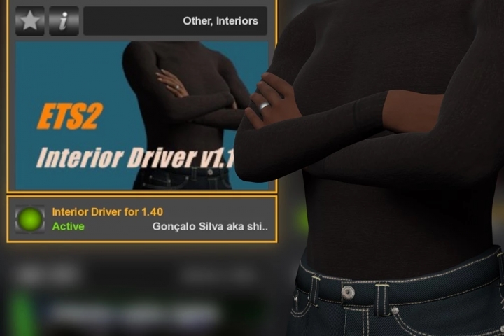 ETS2 - Interior Driver Mod V1.10 (1.40.x)