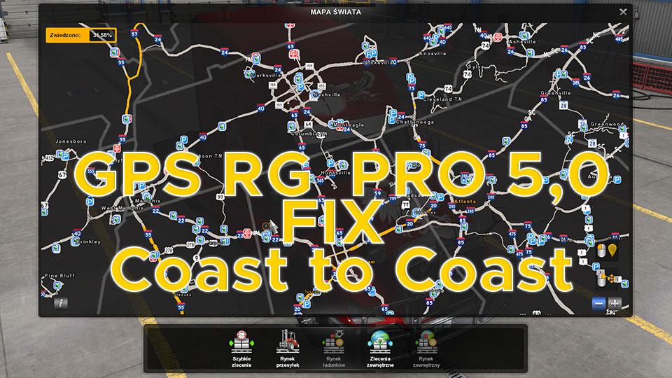 Ats Coast To Coast 1 38 Ats - Gps Rg Pro V5 Fix Coast To Coast (1.38.X) | American Truck Simulator  | Mods.club