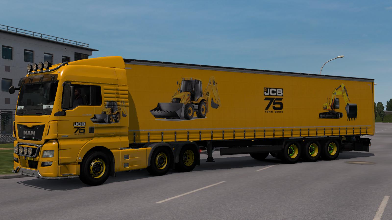 ETS2 - JCB Skin for Krone Profiliner V1.0 (1.37.x)