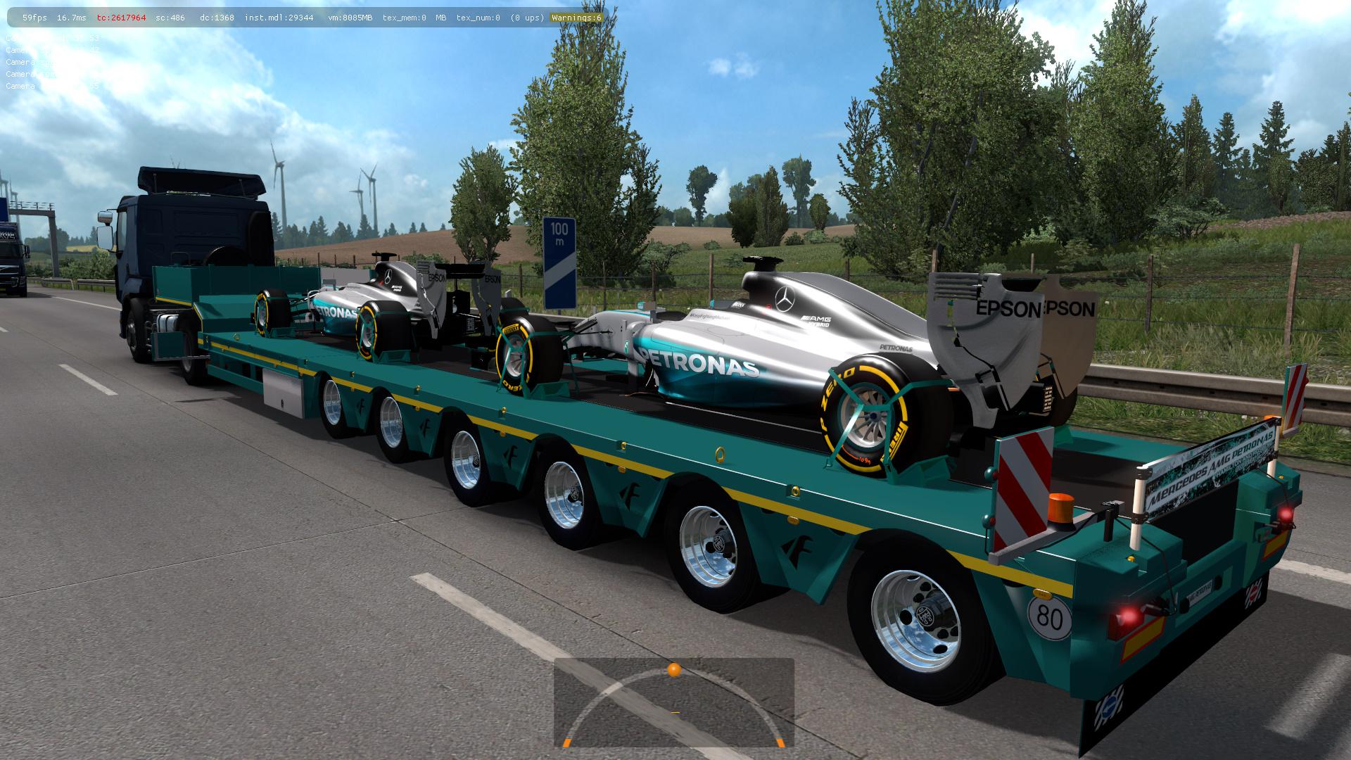 ETS2 - Mercedes AMG Petronas in Traffic Mod (1.36.x)
