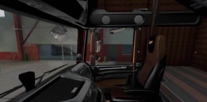 ETS2 - DAF E6 Black - Brown Lux Interior (1.41.x)