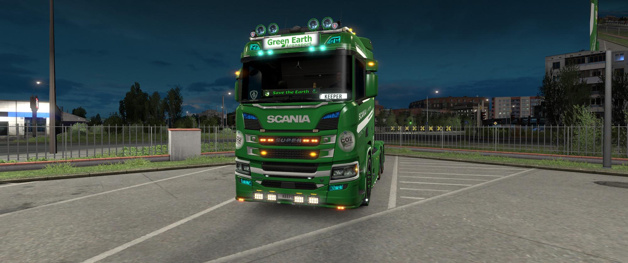 ETS2 - Scania S&R 2016 Electric Truck Skin V1.0 (1.37.x)