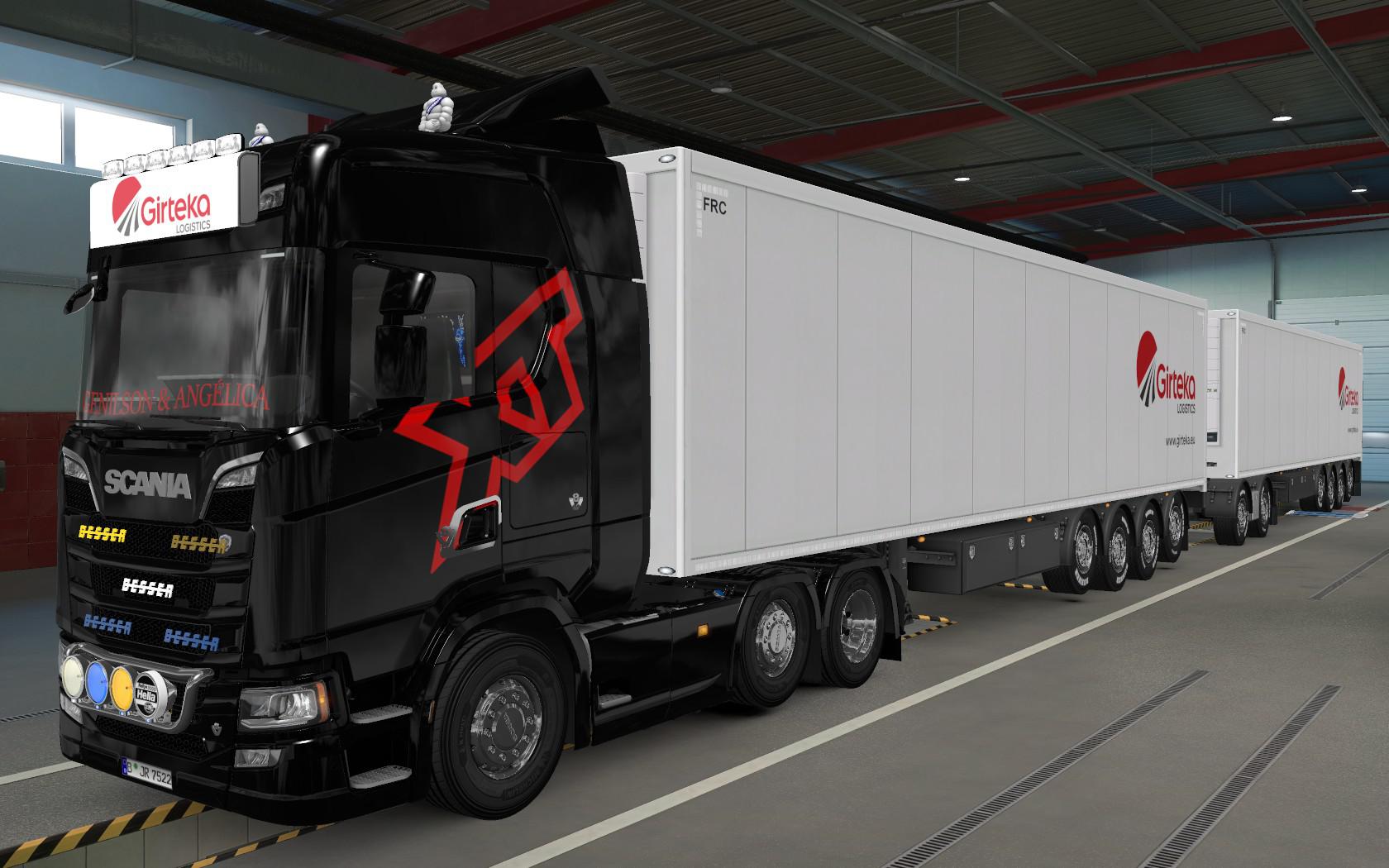 ETS2 - Big Lightbox Scania R And S 2016 Girteka Logistics (1.39.x)