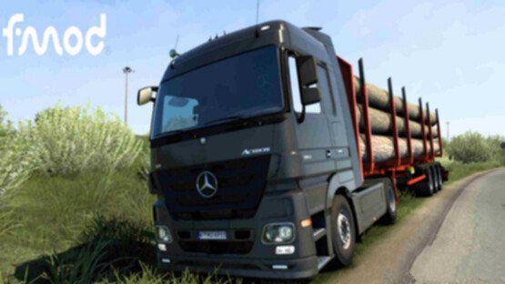 ETS2 - Mercedes Actros MP3 V8 2009 FMOD Stereo (1.40.x)