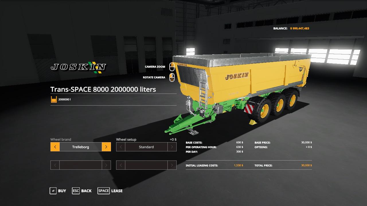 FS19 - Trans Space 8000 Trailer V1.0