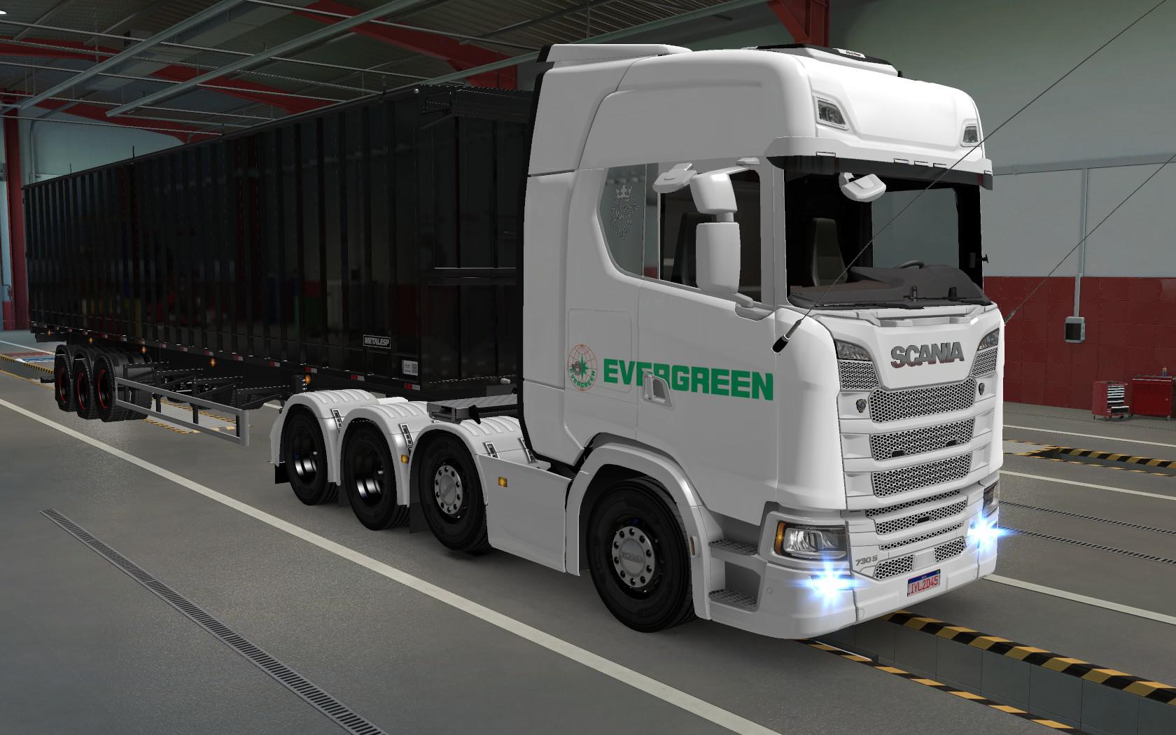 ETS2 Scania S 2016 8x4 Evergreen White Skin 1 39 X Euro Truck Simulator 2 Mods Club