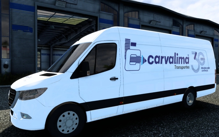 ETS2 - Mercedes-Benz Sprinter 2021 Carvalima Transportes 30 Anos Skin (1.40.x)