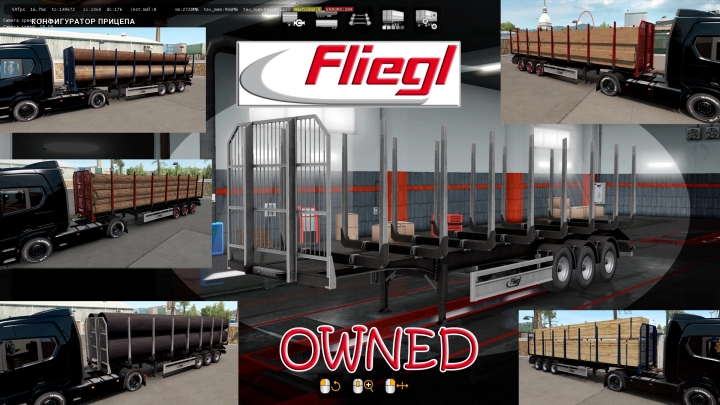 ETS2 - Ownable Log Trailer Fliegl V1.0.6 (1.40.x)