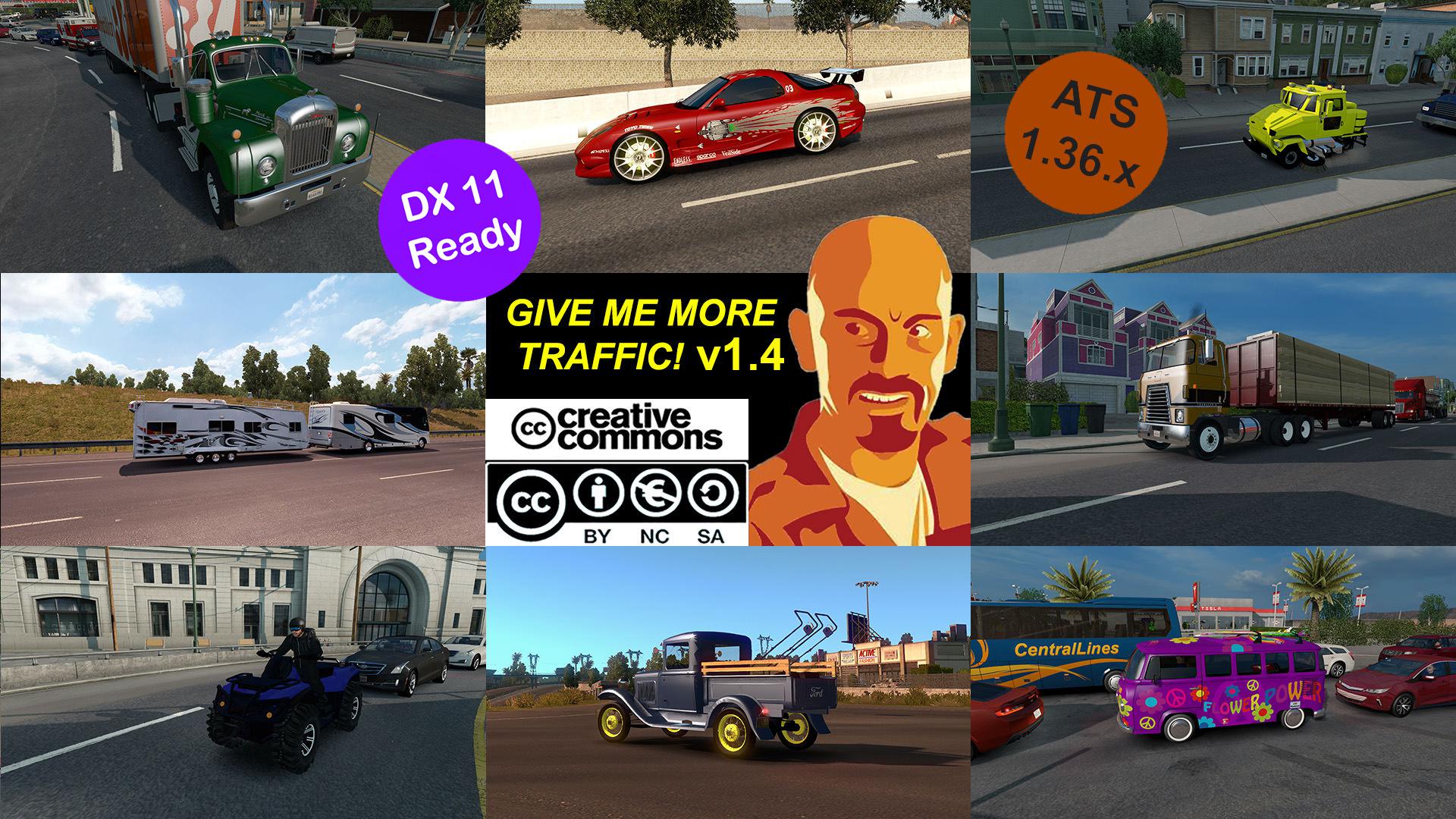 ATS - Give Me More Traffic Mod V4.0 (1.36.x)