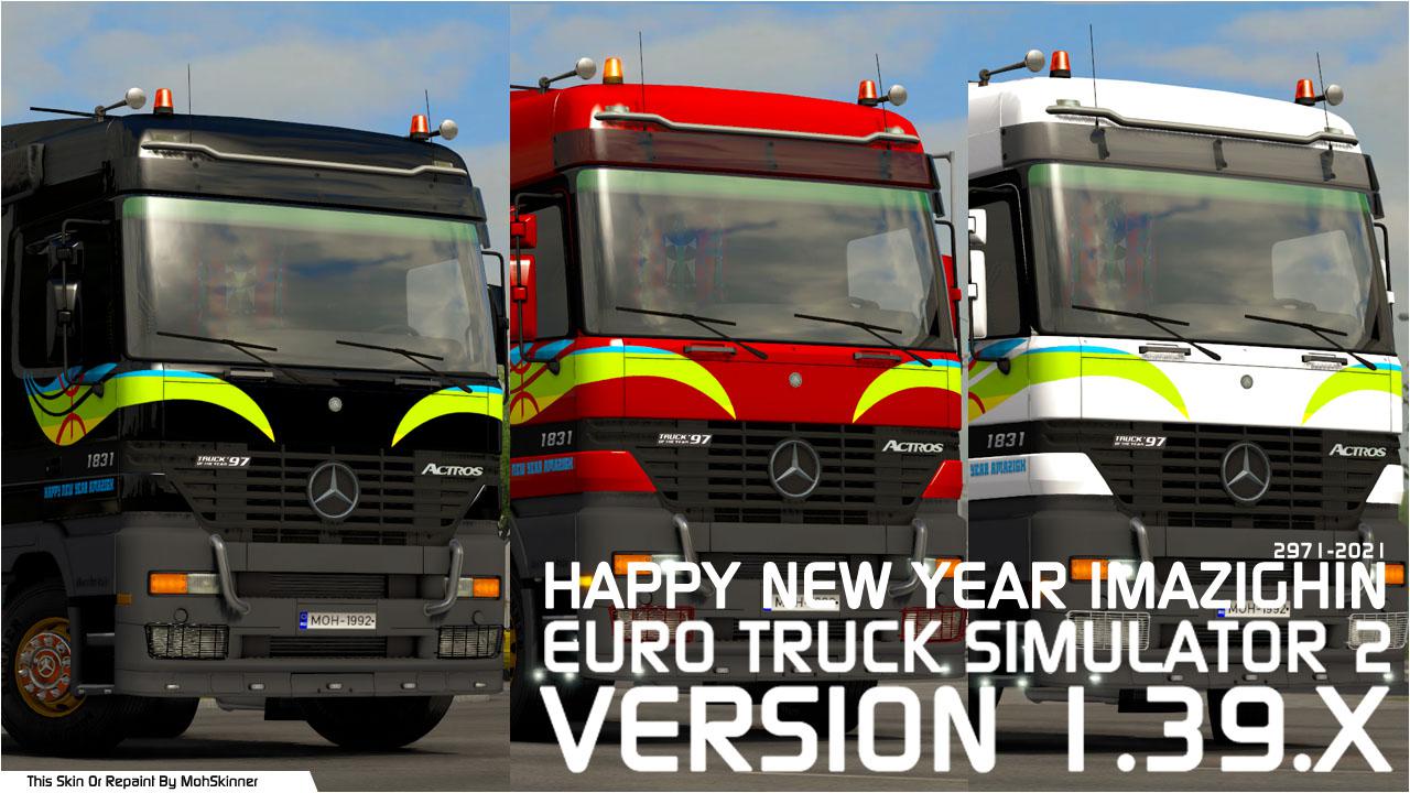 ETS2 - Paintjob Happy New Year Amazigh 2971-2021 (1.39.x)