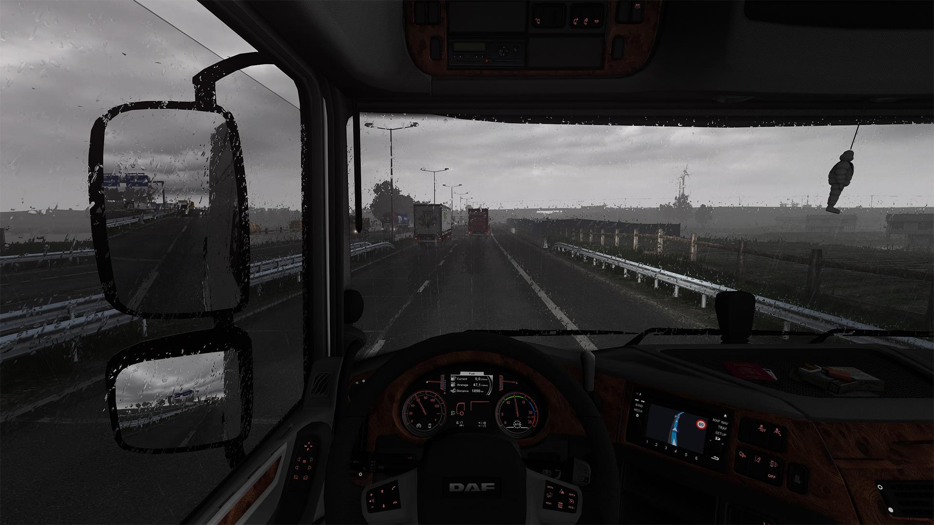 Realistic rain. Euro Truck Simulator 2 дождь. Realistic етс 2. Етс из кабины. Етс 2 ливень.
