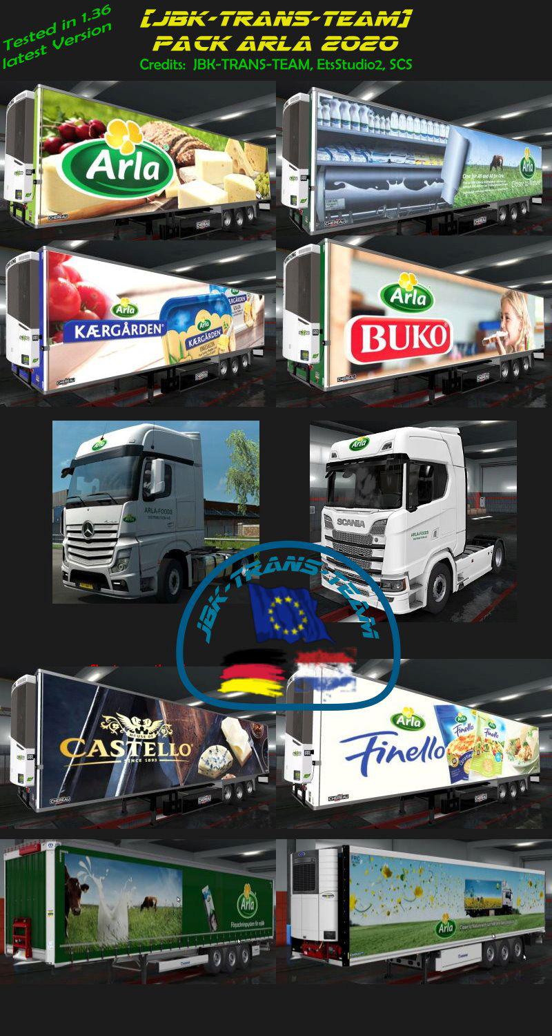 ETS2 - JBK Pack ARLA Update V3.0 (1.36.x)