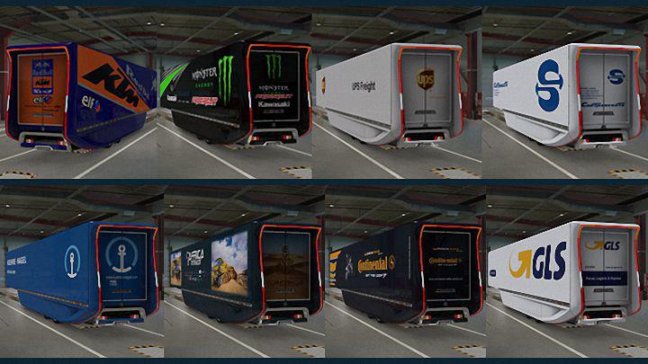 ETS2 - Mercedes AeroDynamic Trailer V2 Skin Pack (1.38.x)