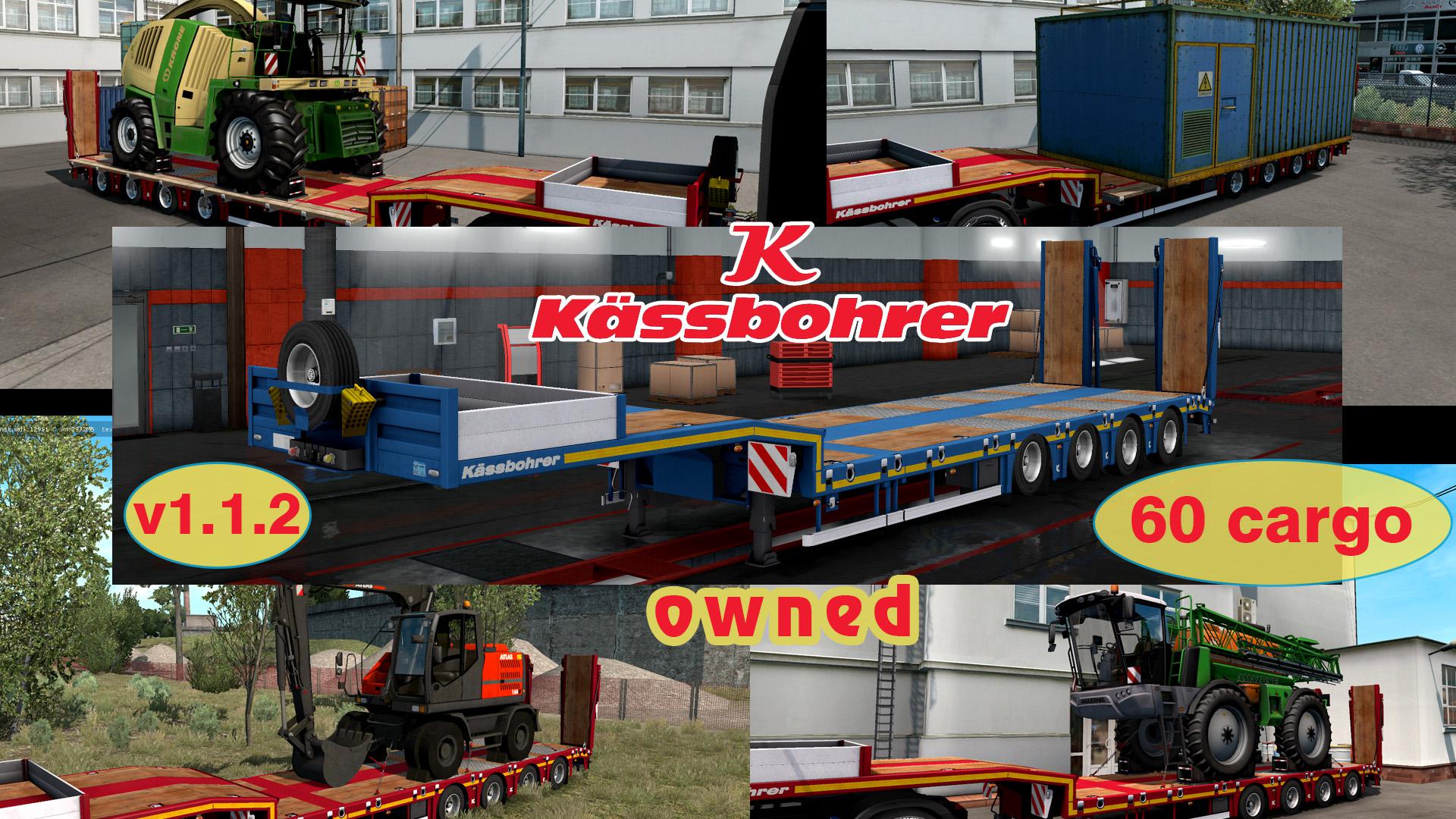 ETS2 - Ownable Overweight Trailer Kassbohrer LB4E V1.1.2 (1.36.x)