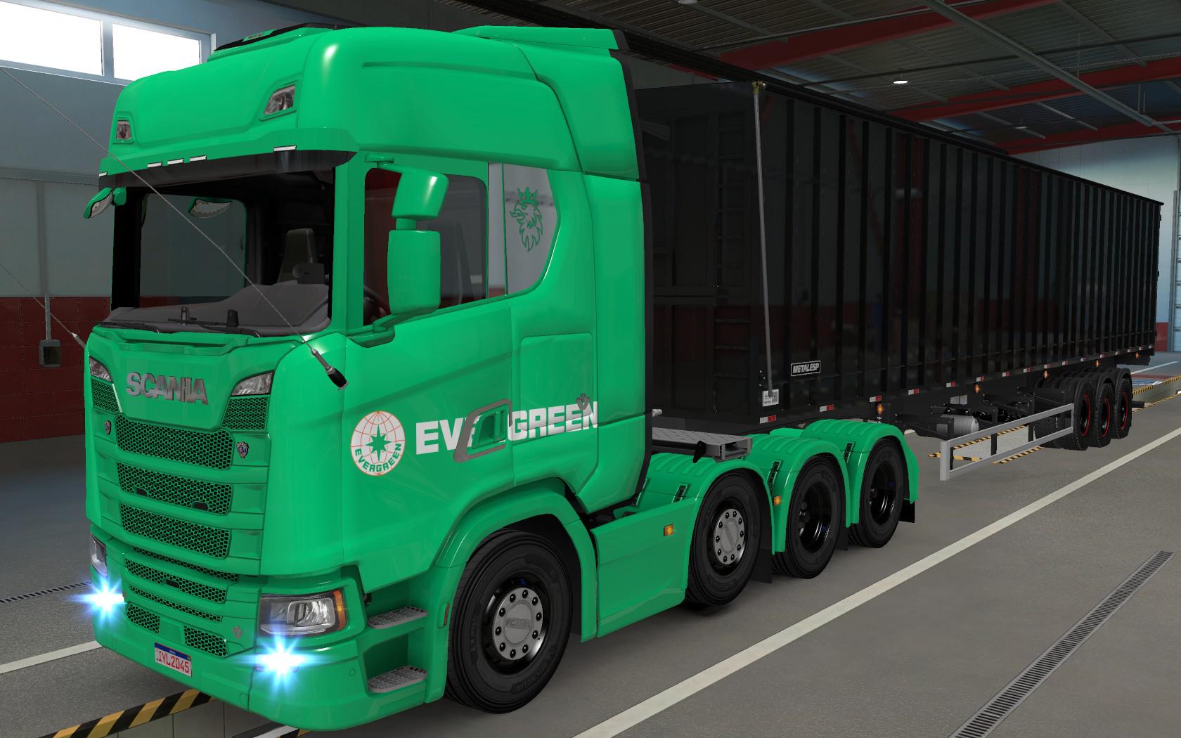 ETS2 - Scania S 2016 8x6 Evergreen Green Skin (1.39.x)